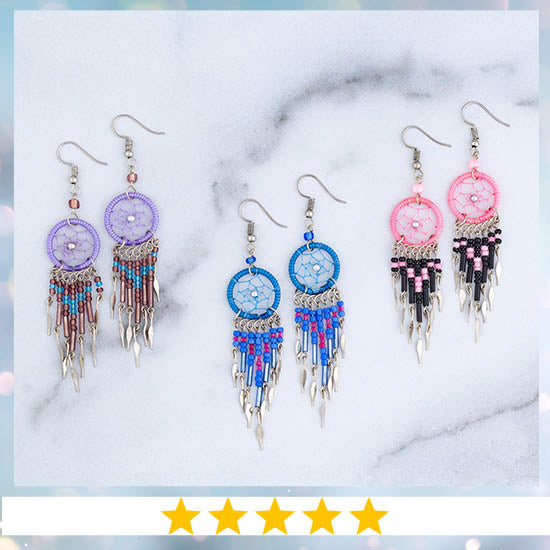 Dreamcatcher Earrings - Five Stars