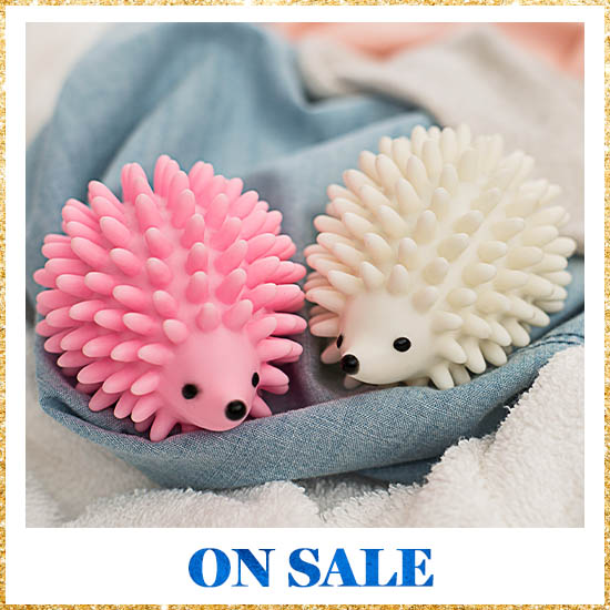 Hedgehog Pink & White Dryer Balls Set - On Sale