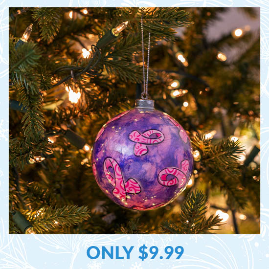 Pink Ribbon Capiz Ornament - Only $9.99