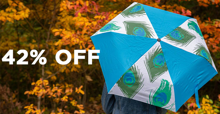 Peacock Splash Umbrella | 42% OFF