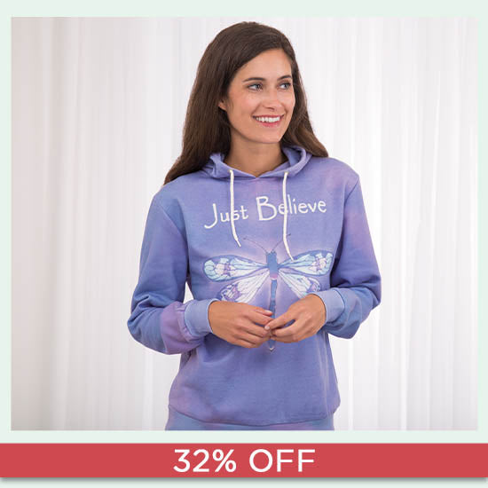 Just Believe Dragonfly Lightweight Hoodie - 32% OFF