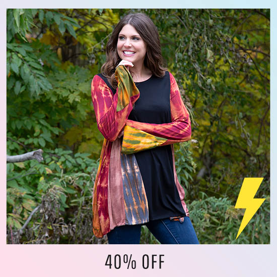 Perfectly Balanced Tie-Dye Long Sleeve Tunic - 40% OFF