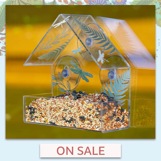 Natural Elements Window Bird Feeder - On Sale