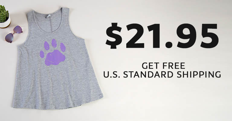 Purple Paw Collegiate Tank Top | $21.95 | Get FREE U.S. Standard Shipping 
