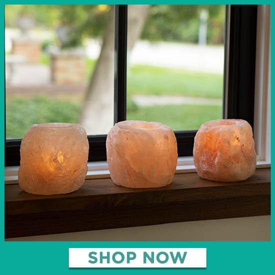 Himalayan Natural Salt Crystal Candle Holder - Shop Now