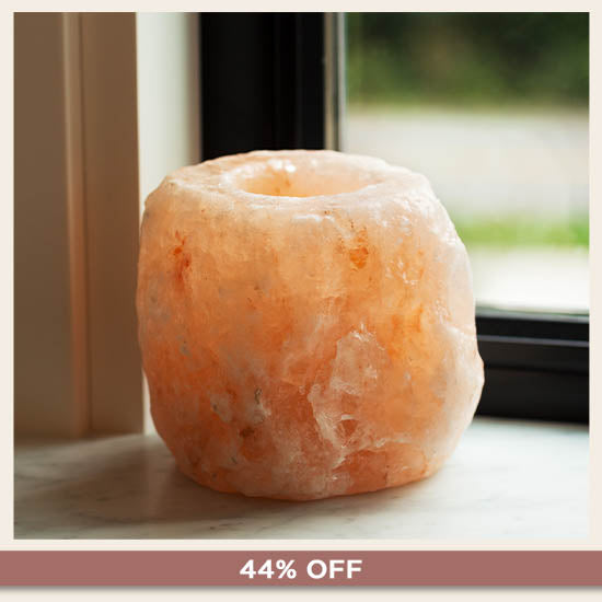 Himalayan Natural Salt Crystal Candle Holder - 44% OFF