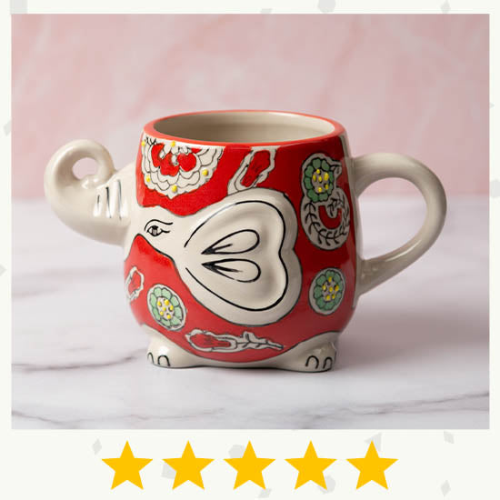 Elephant in the Garden Grande Mug - ★★★★★