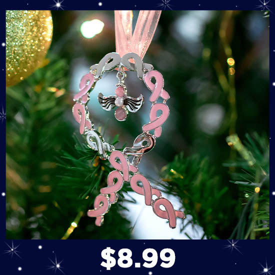 Angel of Faith Pink Ribbon Ornament - $8.99