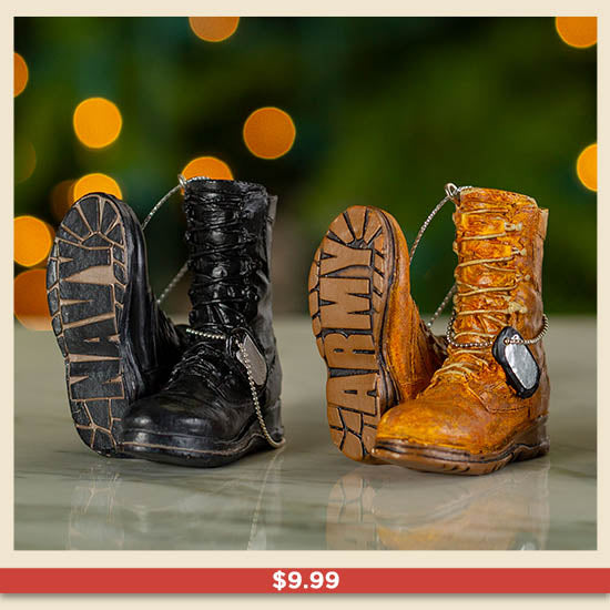 Military Boots Ornament - $9.99