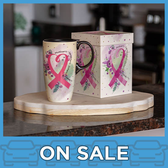 Pink Ribbon Gift Boxed Travel Mug