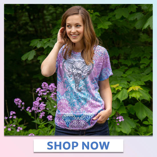 Elephant Lace Dolman Tee