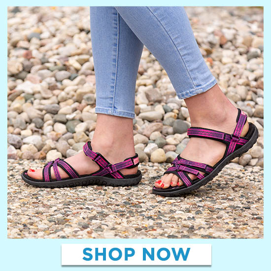 Ultralite™ Pink Ribbon Strappy Sport Sandals - Shop Now