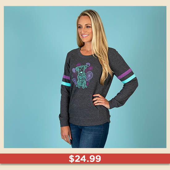 Pet Paisley Thermal Long Sleeve Top - $24.99