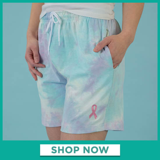 Pink Ribbon Tie-Dye Casual Shorts - Shop Now
