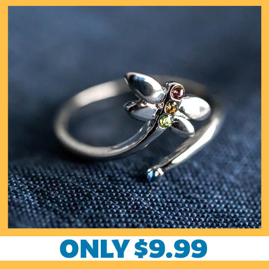 Simple Beauty Dragonfly Adjustable Ring