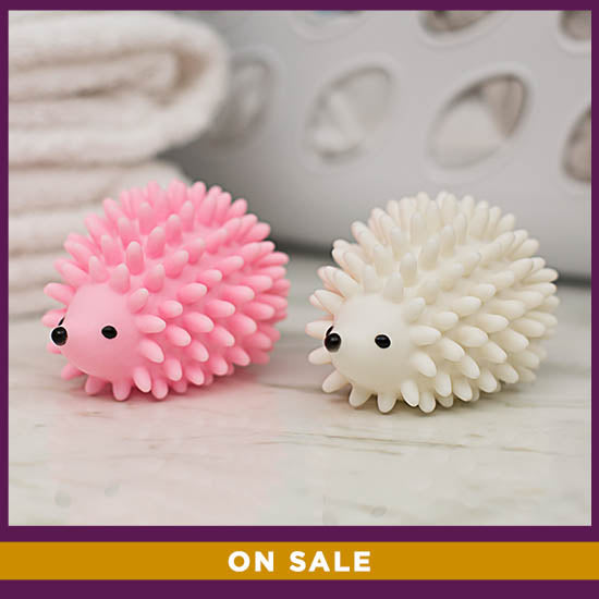 Hedgehog Pink & White Dryer Balls Set - On Sale