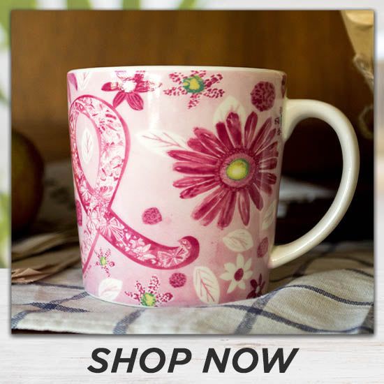 Pink Ribbon Floral Grande Mug - Shop Now