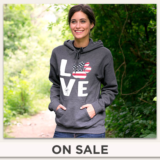 Stars & Stripes Love Paw Hooded Sweatshirt - On Sale