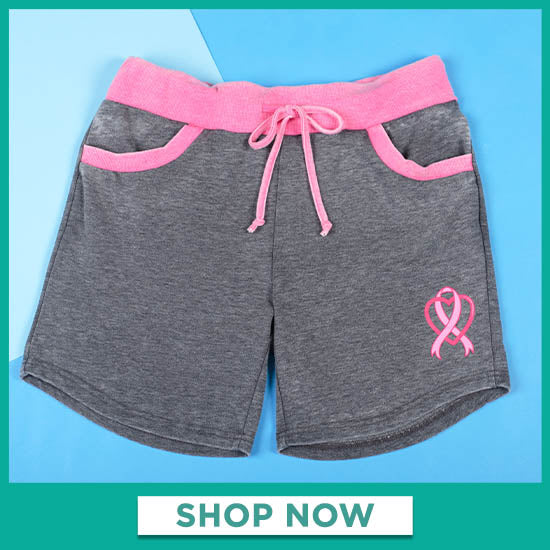 Pink Ribbon Heart Burnout Shorts - Shop Now