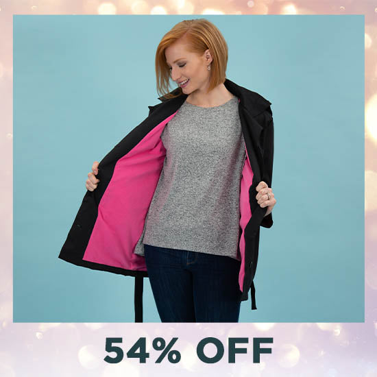 Pink Ribbon Fleece Lined Women's Rain Jacket - 54% OFF