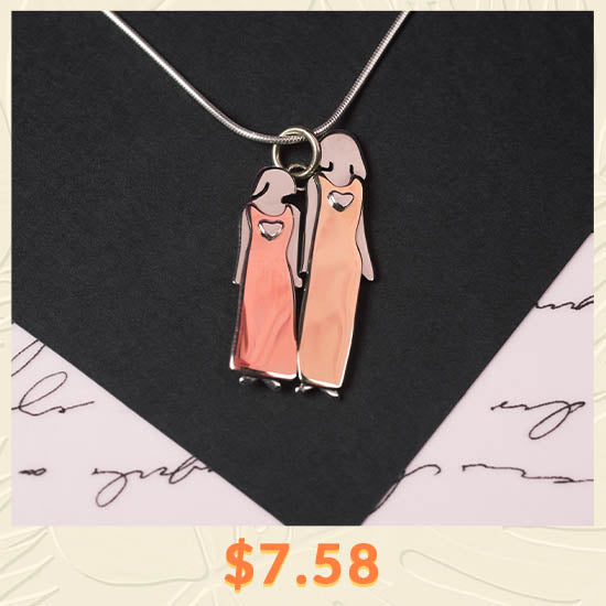 Mother & Daughter Mixed Metals Necklace - $7.58