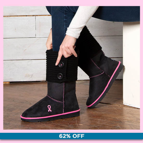 Path To Pink™ Ribbon Sweater Boots - 62% OFF