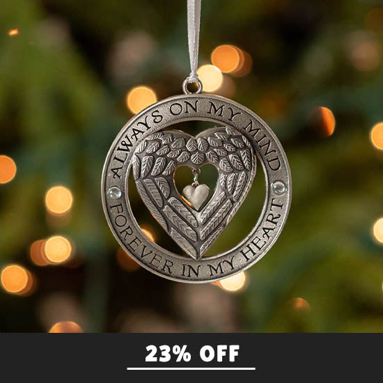 In Loving Memory Angel Wings Ornament - 23% OFF