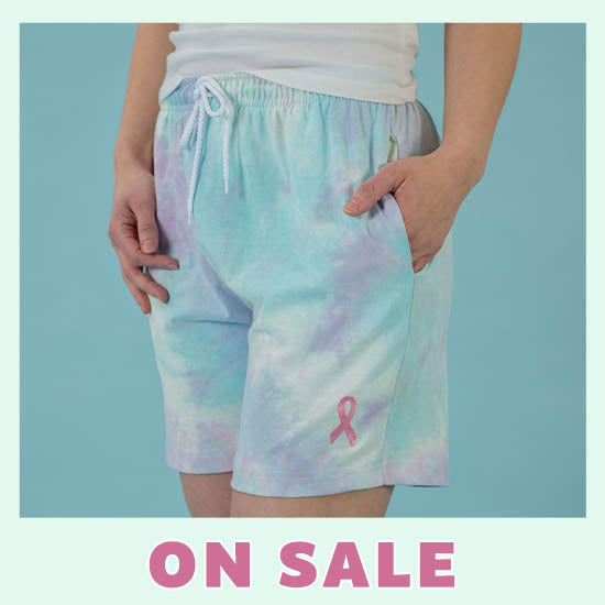 Pink Ribbon Tie Dye Casual Shorts - On Sale