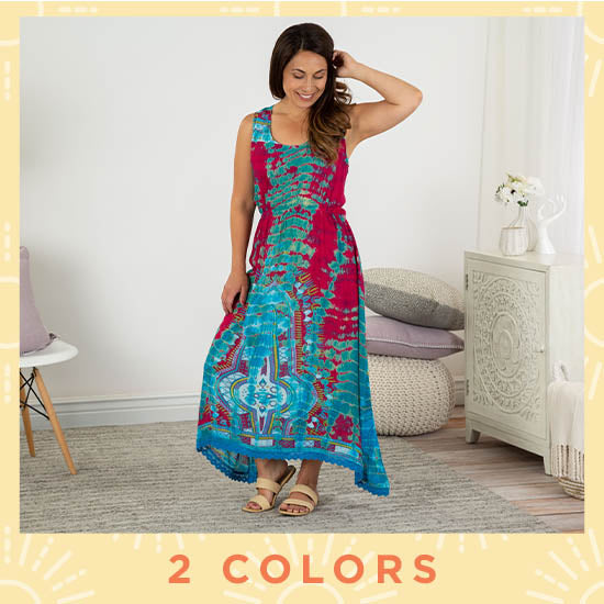 Tie-Dye Spirit Sleeveless Dress - 2 Colors