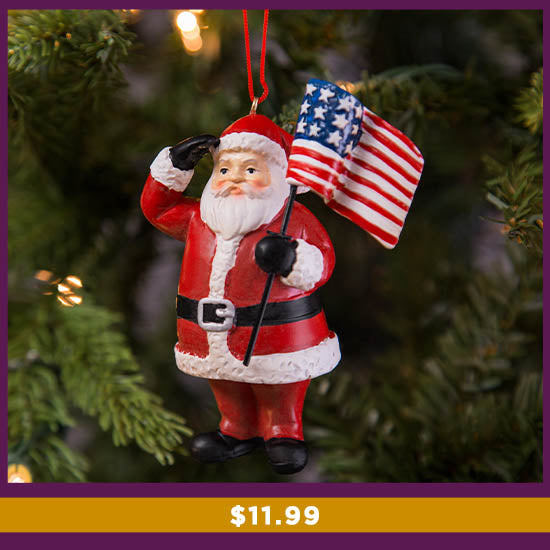 Santa's Salute Ornament - $11.99