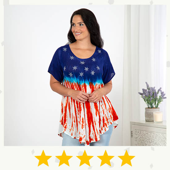 Stars & Stripes Short Sleeve Tunic - ★★★★★