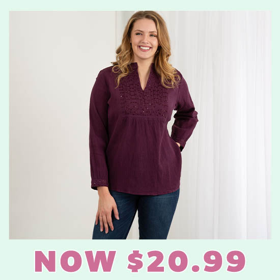 Hand Beaded Tuxedo Tunic - Now $20.99