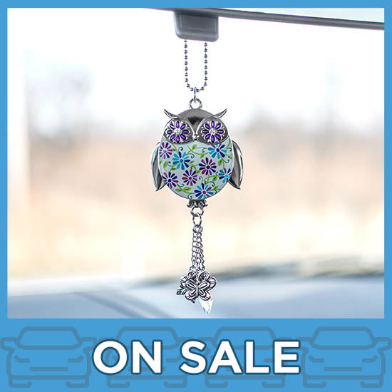 Wise in Love Owl Car Charm