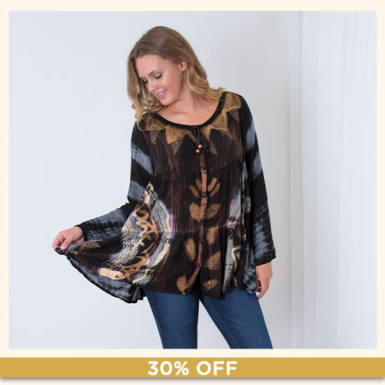 Golden Glow Button Up Top - 30% OFF