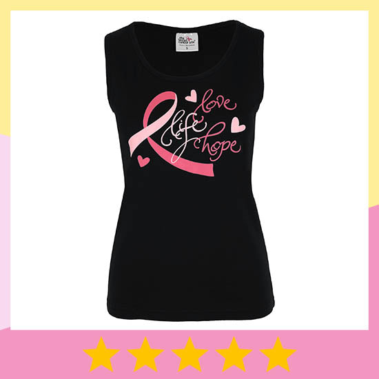 Love Life Hope Pink Ribbon Tank Top - ★★★★★