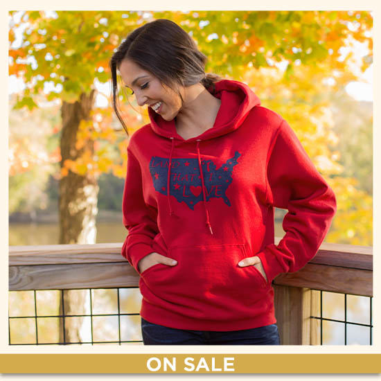 Land That I Love Hooded Sweatshirt - On Sale