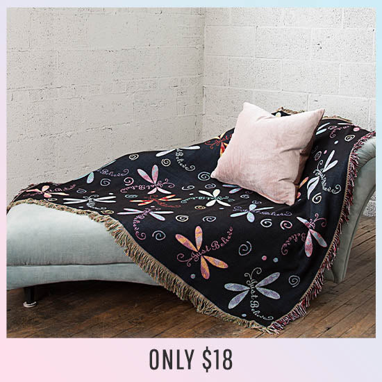 Dragonfly Tapestry Throw Blanket - Only $18