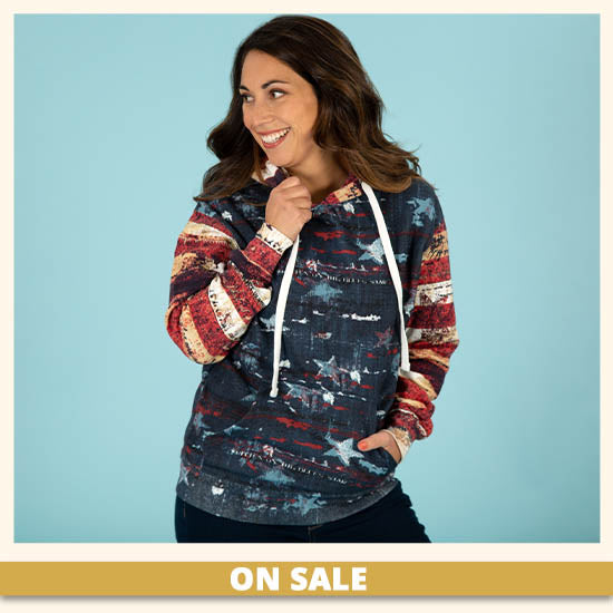 Old Glory Hooded Sweatshirt - On Sale