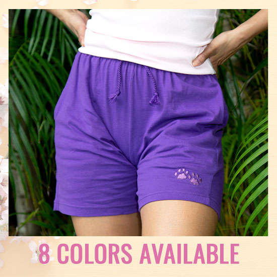 Purple Paw Women's Casual Shorts - 8 Colors Available