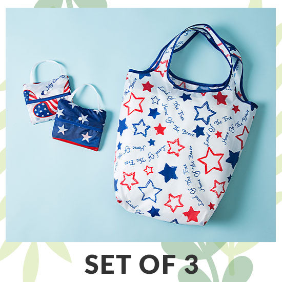 Patriotic Shopping Bags - Set of 3