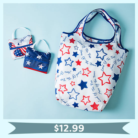 Patriotic Shopping Bags - Set of 3 - $12.99