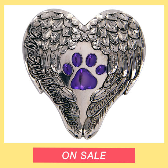 My Angel Purple Paw Visor Clip - On Sale