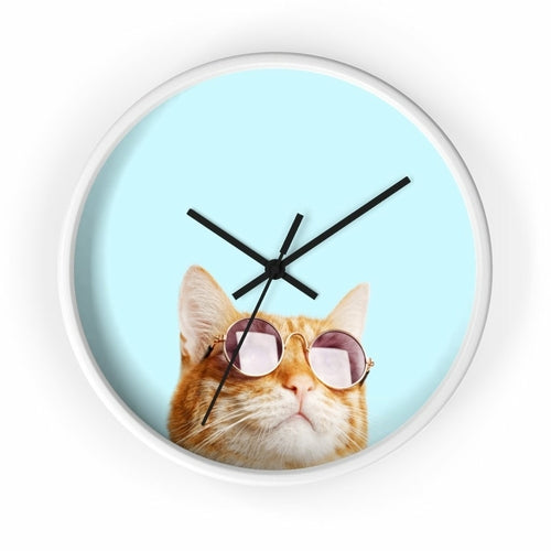 Cat Is Always Right Wall Clock - White - Black