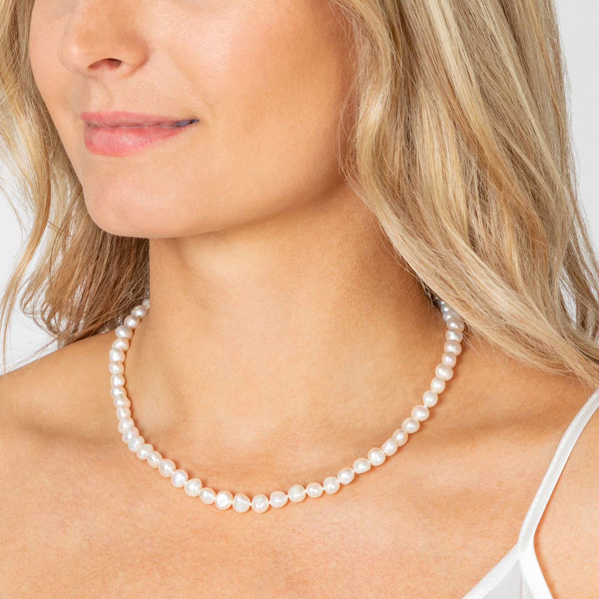 Simple Beauty Pearl Rope Necklace - 24 Inch