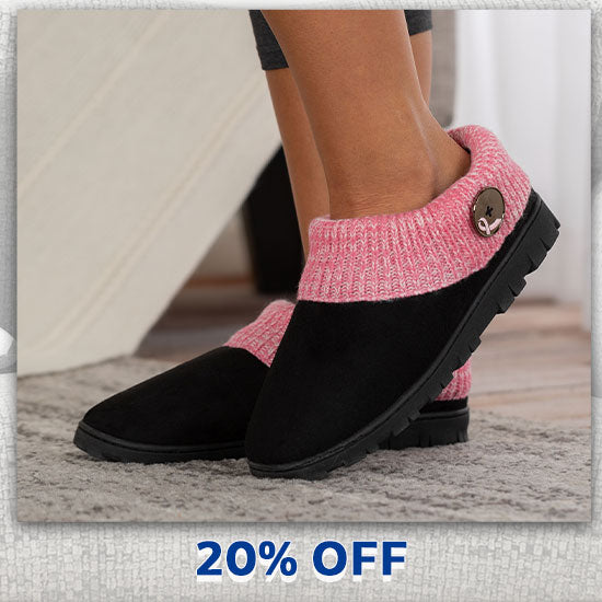 Pink Ribbon Comfy Clog Slippers - 20% OFF