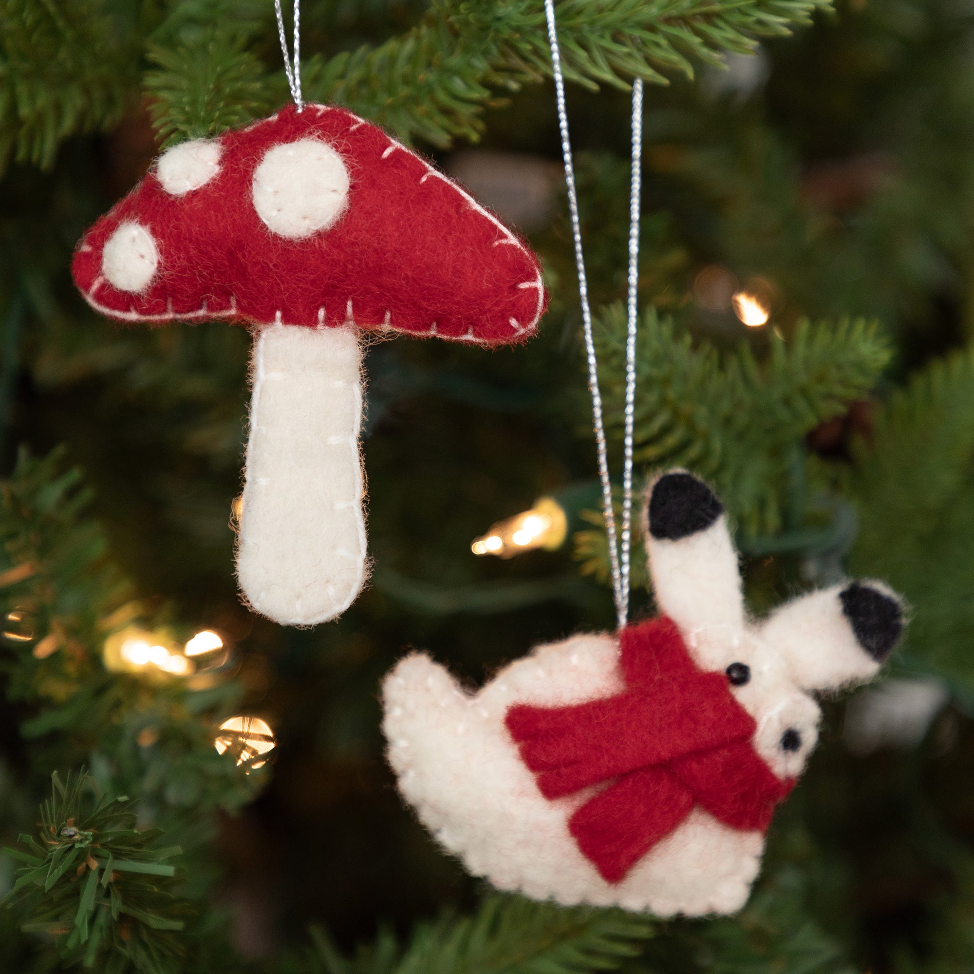 Felt Woodland Ornament - Mushroom