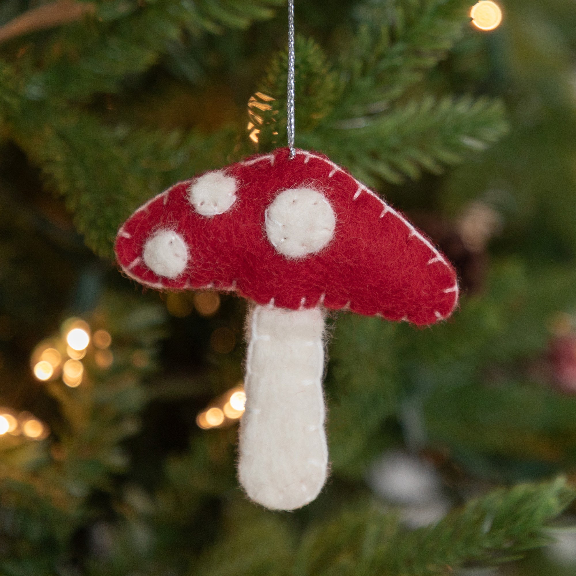 Felt Woodland Ornament - Mushroom
