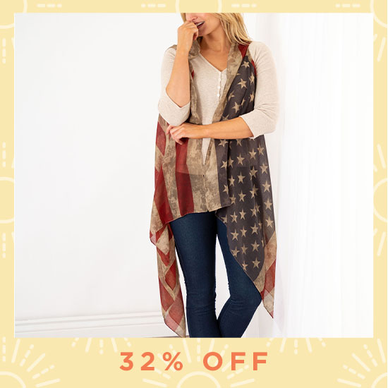 Vintage Flag Inspired Duster - 32% OFF