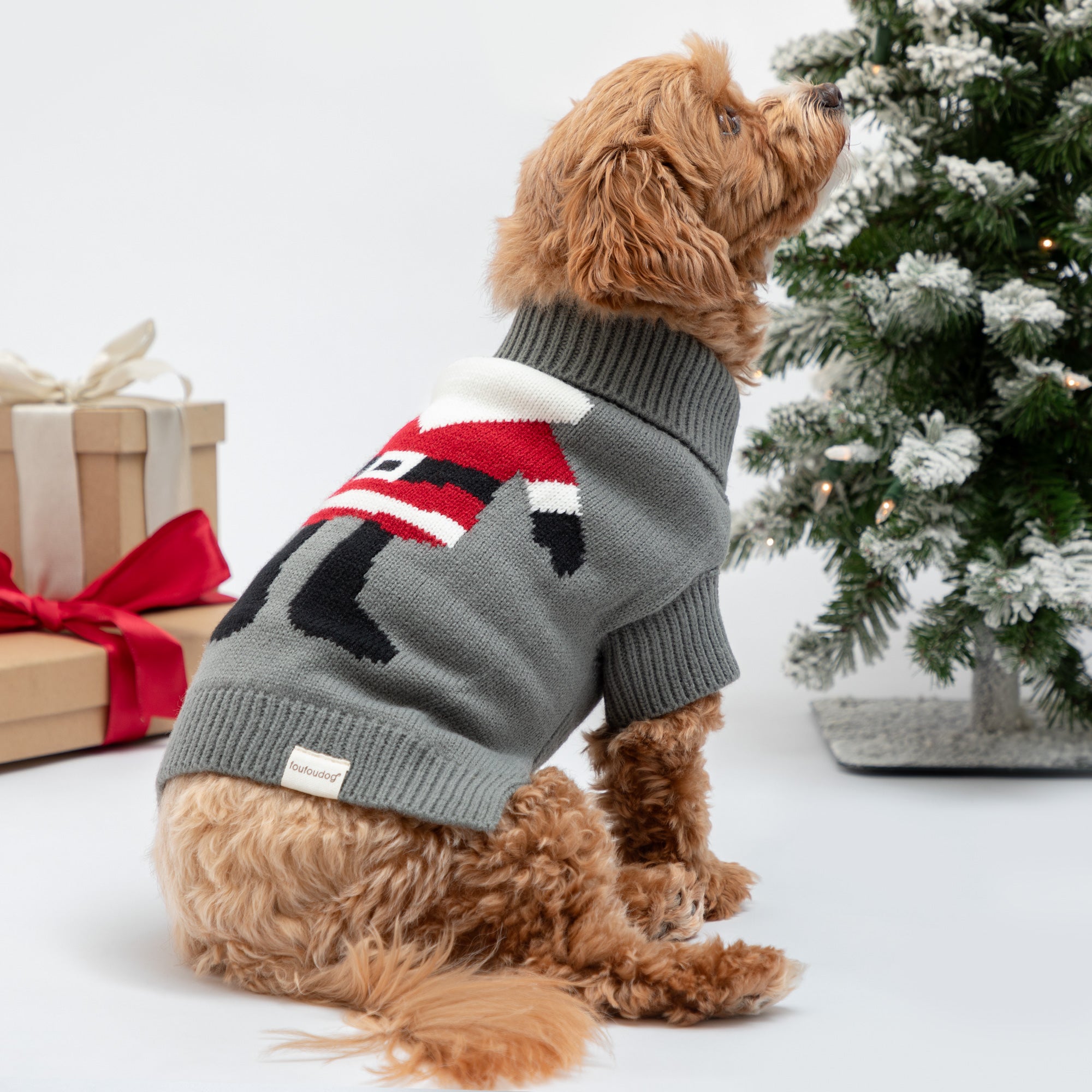 Cozy Christmas Pet Sweater - Santa - S