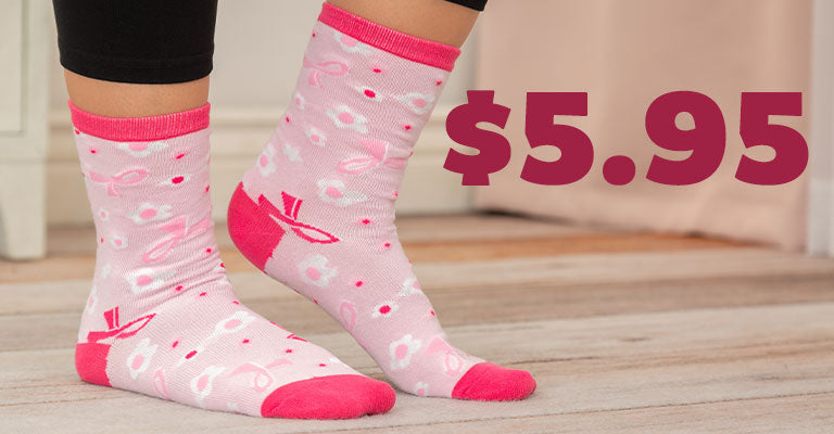 Path to Pink™ Pink Ribbon Socks | $5.95